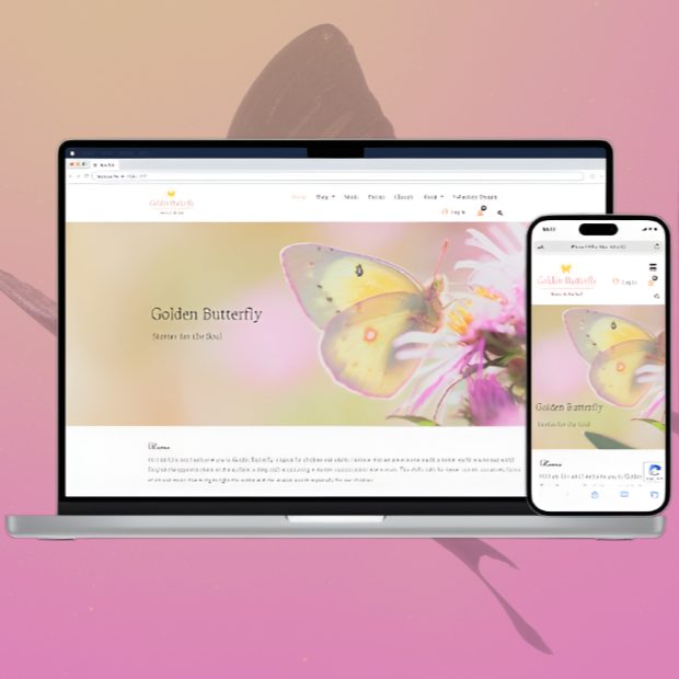 Golden Butterfly website by Bytespark Digital