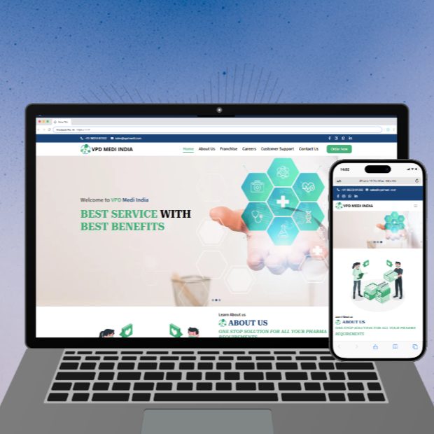 VPD Medi India website - Bytespark Digital project